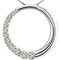 14k White Gold 1/4ct TDW Diamond Journey Pendant