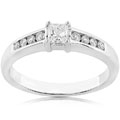 14k White Gold 1/2ct TDW Princess Diamond Ring