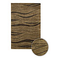 Contemporary Hand-knotted Aura Wool Rug (8' Round)