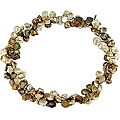 Cultured Brown & Gold Keshi Pearl Necklace (9-10mm)