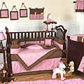 Pink Paisley Girls 12-piece Baby Bedding Set