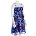 Sheri Martin Women's Sheer Printed Babydoll Dress