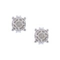 Sterling Silver 1/8ct TDW Diamond Stud Earrings