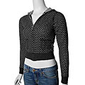 L8ter Zipper Front Dot Print Hoodie