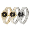 Geneva Women's Metal Link Rhinestone Accent Watch
