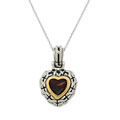 Sterling Silver Garnet Heart Necklace