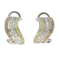 Maddy Emerson 'Tri-color' Wave Design Earrings