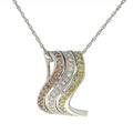 Maddy Emerson 'Tri-color' Wave Design Necklace