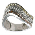Maddy Emerson Multicolor CZ Wave Design Ring