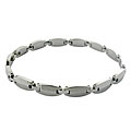 Tungsten Peaked Oval Link Bracelet