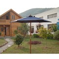 Blue Wooden Garden Umbrella