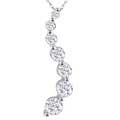 14k Gold 1ct TDW Diamond Journey Curve Necklace
