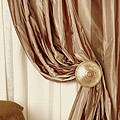 Taffeta Silk Striped Curtain Panel (50 in. x 120 in.)