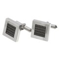 Titanium and Black Steel Cufflinks