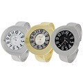 Geneva Platinum Round Bezel Cuff Watch