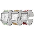 Geneva Platinum Polished Cuff Watch