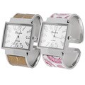 Geneva Platinum Polished Cuff Watch