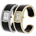 Geneva Women's Polished Cuff Watch
