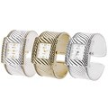 Geneva Platinum Women's Polished Cuff Watch