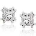 14k White Gold 1 1/2ct TDW Radiant-cut Diamond Studs (H-I,VS-SI)
