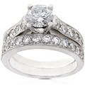 18k White Gold 2ct TDW Diamond Bridal Rings Set