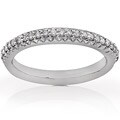 14k White Gold 1/5ct TDW Round Diamond Band