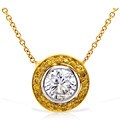 18k Yellow/ White Gold 7/8ct TDW Diamond Necklace