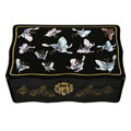 Mother of Pearl Inlay Butterfly Lacquer Jewelry Box