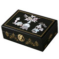 Mother of Pearl Inlay Temple Lacquer Jewelry Box