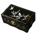 Mother of Pearl Birds/ Plum Flowers Lacquer Jewelry Box