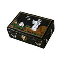 Mother of Pearl Inlay Lover's Legend Lacquer Jewelry Box