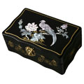 Mother of Pearl Inlay Phoenix & Peony Lacquer Jewelry Box
