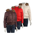 Jou Jou Zip-off Faux Fur Trim Hooded Puffer Jacket