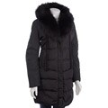 Tahari Women's Barbara Fox Fur Collar Down Coat