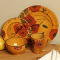 Ambiance Fleur Rouge 16-piece Dinnerware Set