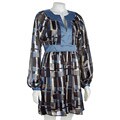 BCBGirls Kyla Blue Teal Printed Dress
