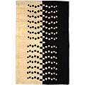 Rodeo Drive Black and White Wool Rug (2'6 x 4'6)