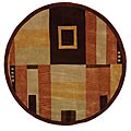 Rodeo Drive Meridian Wool Rug (5'9 Round)