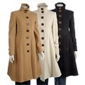 Marvin Richards Cashmere Blend Stand Collar Coat