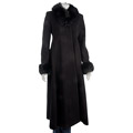 Marvin Richards Cashmere Blend Coat with Fur Trim
