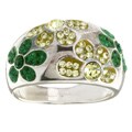 Chateau D'Argent Sterling Silver Yellow/ Green CZ Ring