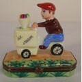 Limoges Hand-painted Ice Cream Vendor Keepsake Box