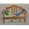 Limoges Hand-painted Garden Bench Keepsake Box