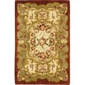 Classic Florence Ivory/ Red Wool Rug (2' x 3')