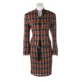 JLC Black and Orange Skirt Suit