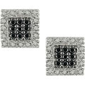 14k White Gold 1/2ct TDW Black and White Diamond Earrings