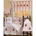 Egyptian Cotton 9-piece Pink Bear Crib Set