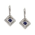 Tacori 18k Gold Sapphire and Diamond Earrings