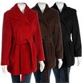 Ellen Tracy Wool Angora Pea Coat