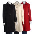 Ellen Tracy Untrimmed Wool Cashmere Blend Coat